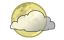 Mostly cloudy